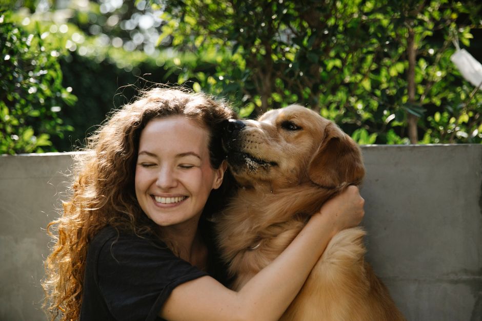 Karina with a happy dog